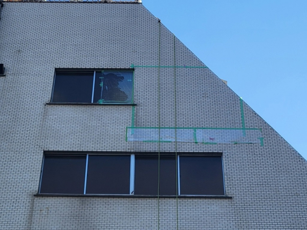 Dビル様の部分防水塗装工事（漏水対応再び）