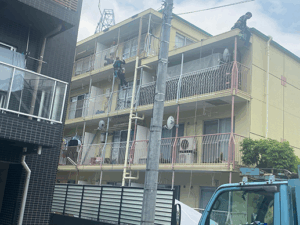 Sマンション様　鉄柵塗装工事