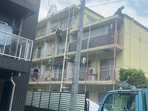 Sマンション様　鉄柵塗装工事