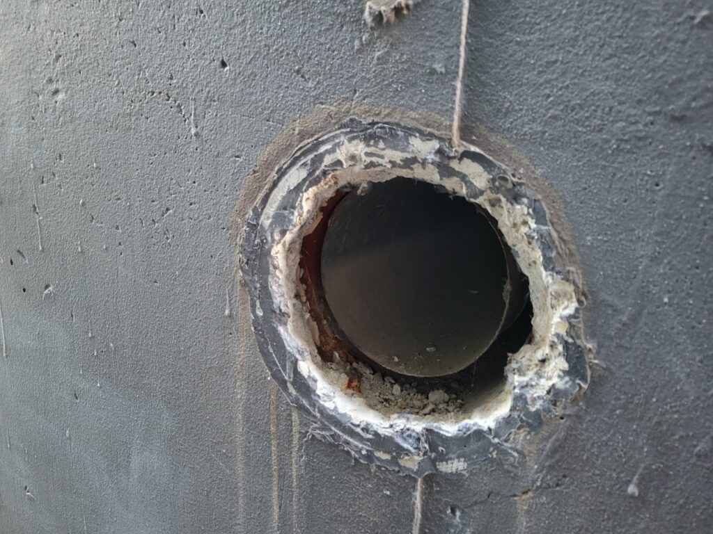 ベントキャップ撤去写真